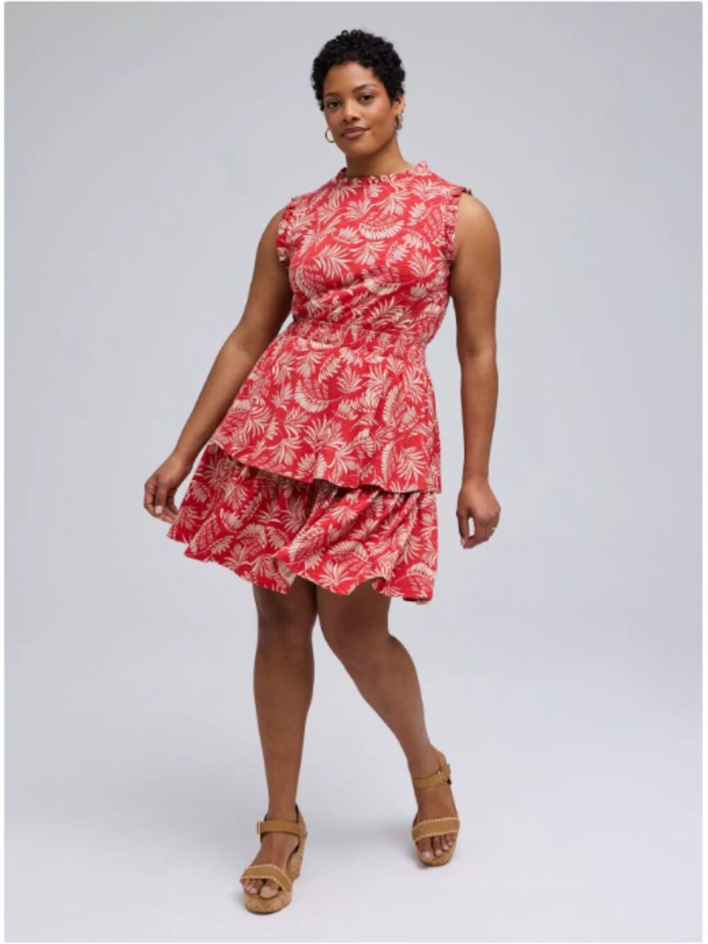Torrid Red Ruffle Mini Dress Belle Isle 2x
